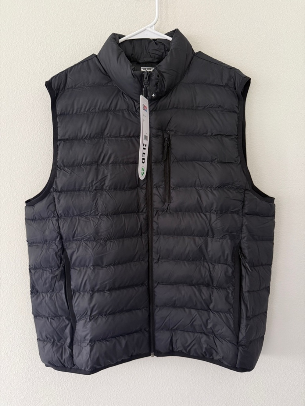 NWT 32 Degrees Puffer Vest Black men’s large L